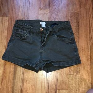 Army green shorts